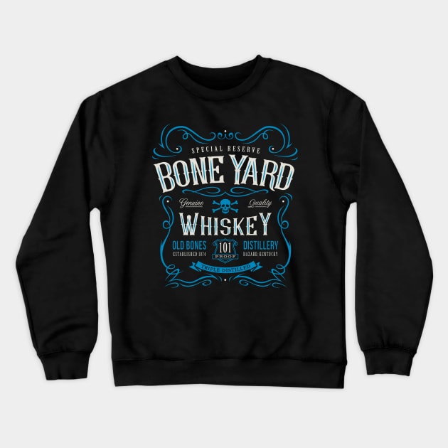 Boneyard Whiskey Label Crewneck Sweatshirt by Starquake
